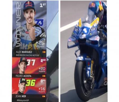 Alex Marquez juara di Sepang, lengkapi dominasi keluarga Marquez di MotoGP 2025 (foto/SC MotoGP)
 